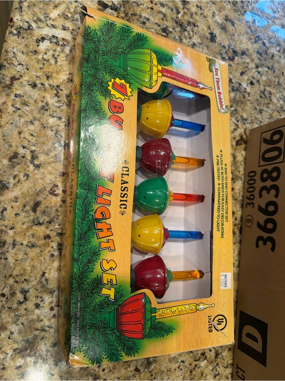 Classic (1940s) bubble Light Set - Red, Yellow, Green, Blue